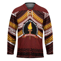 Personalised Tonga Beulah College Hockey Jersey Polynesian Ngatu Tribal - Polynesian Pride