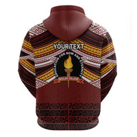 Personalised Tonga Beulah College Hoodie Polynesian Ngatu Tribal