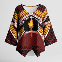 Personalised Tonga Beulah College Kimono Sleeve Blouse Polynesian Ngatu Tribal - Polynesian Pride