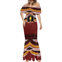 Personalised Tonga Beulah College Mermaid Dress Polynesian Ngatu Tribal