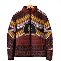 Personalised Tonga Beulah College Padded Jacket Polynesian Ngatu Tribal - Polynesian Pride