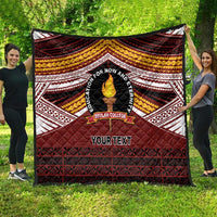 Personalised Tonga Beulah College Quilt Polynesian Ngatu Tribal