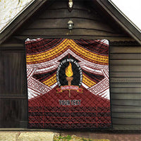 Personalised Tonga Beulah College Quilt Polynesian Ngatu Tribal