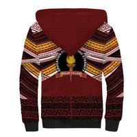 Personalised Tonga Beulah College Sherpa Hoodie Polynesian Ngatu Tribal
