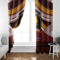 Personalised Tonga Beulah College Window Curtain Polynesian Ngatu Tribal