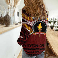 Personalised Tonga Beulah College Women Casual Shirt Polynesian Ngatu Tribal LT9 - Polynesian Pride