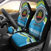 Personalised Tonga Lavengamalie College Car Seat Cover Polynesian Ngatu Tribal