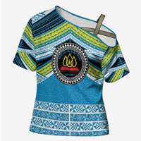 Personalised Tonga Lavengamalie College Cross Shoulder Shirt Polynesian Ngatu Tribal - Polynesian Pride