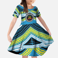 Personalised Tonga Lavengamalie College Family Matching Short Sleeve Bodycon Dress and Hawaiian Shirt Polynesian Ngatu Tribal