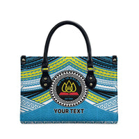 Personalised Tonga Lavengamalie College Leather Bag Polynesian Ngatu Tribal LT9 - Polynesian Pride