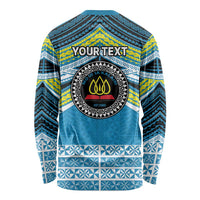 Personalised Tonga Lavengamalie College Long Sleeve Shirt Polynesian Ngatu Tribal