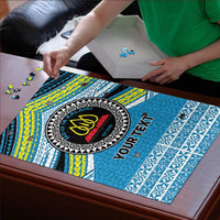 Personalised Tonga Lavengamalie College Puzzle Polynesian Ngatu Tribal - Polynesian Pride