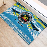 Personalised Tonga Lavengamalie College Rubber Doormat Polynesian Ngatu Tribal