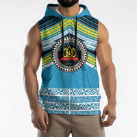 Personalised Tonga Lavengamalie College Sleeveless Hoodie Polynesian Ngatu Tribal - Polynesian Pride