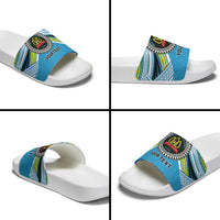 Personalised Tonga Lavengamalie College Slide Sandals Polynesian Ngatu Tribal - Polynesian Pride