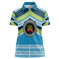 Personalised Tonga Lavengamalie College Women Polo Shirt Polynesian Ngatu Tribal