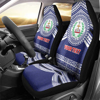 Personalised Tonga Sia'atoutai Theological College Car Seat Cover Polynesian Ngatu Tribal