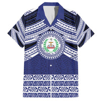 Personalised Tonga Sia'atoutai Theological College Family Matching Off The Shoulder Long Sleeve Dress and Hawaiian Shirt Polynesian Ngatu Tribal