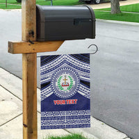 Personalised Tonga Sia'atoutai Theological College Garden Flag Polynesian Ngatu Tribal