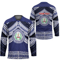 Personalised Tonga Sia'atoutai Theological College Hockey Jersey Polynesian Ngatu Tribal - Polynesian Pride