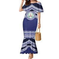 Personalised Tonga Sia'atoutai Theological College Mermaid Dress Polynesian Ngatu Tribal