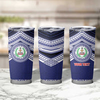 Personalised Tonga Sia'atoutai Theological College Tumbler Cup Polynesian Ngatu Tribal LT9 - Polynesian Pride