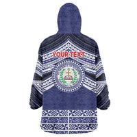 Personalised Tonga Sia'atoutai Theological College Wearable Blanket Hoodie Polynesian Ngatu Tribal
