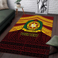 Personalised Tonga Vava'u High School Area Rug Polynesian Ngatu Tribal