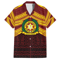 Personalised Tonga Vava'u High School Family Matching Short Sleeve Bodycon Dress and Hawaiian Shirt Polynesian Ngatu Tribal
