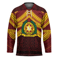 Personalised Tonga Vava'u High School Hockey Jersey Polynesian Ngatu Tribal LT9 Unisex Red - Polynesian Pride