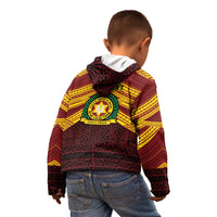 Personalised Tonga Vava'u High School Kid Hoodie Polynesian Ngatu Tribal