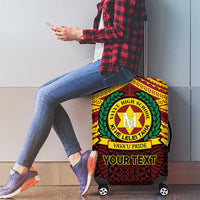 Personalised Tonga Vava'u High School Luggage Cover Polynesian Ngatu Tribal