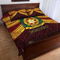 Personalised Tonga Vava'u High School Quilt Bed Set Polynesian Ngatu Tribal