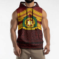 Personalised Tonga Vava'u High School Sleeveless Hoodie Polynesian Ngatu Tribal - Polynesian Pride
