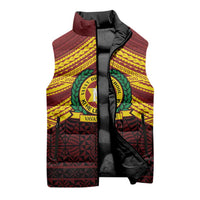 Personalised Tonga Vava'u High School Sleeveless Puffer Jacket Polynesian Ngatu Tribal - Polynesian Pride