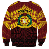 Personalised Tonga Vava'u High School Sweatshirt Polynesian Ngatu Tribal