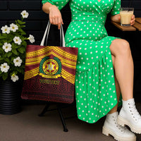 Personalised Tonga Vava'u High School Tote Bag Polynesian Ngatu Tribal - Polynesian Pride