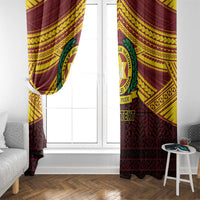Personalised Tonga Vava'u High School Window Curtain Polynesian Ngatu Tribal