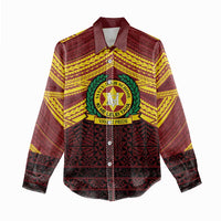 Personalised Tonga Vava'u High School Women Casual Shirt Polynesian Ngatu Tribal