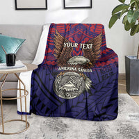 American Samoa Brave Eagle Personalized Blanket National Flag Color