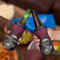 American Samoa Brave Eagle Personalized 4 in 1 Can Cooler Tumbler National Flag Color