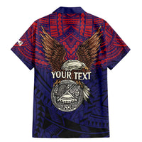 American Samoa Brave Eagle Personalized Family Matching Mermaid Dress and Hawaiian Shirt National Flag Color