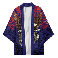 American Samoa Brave Eagle Personalized Kimono National Flag Color - Polynesian Pride