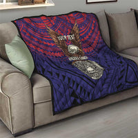 American Samoa Brave Eagle Personalized Quilt National Flag Color