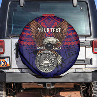 American Samoa Brave Eagle Personalized Spare Tire Cover National Flag Color