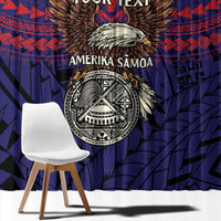 American Samoa Brave Eagle Personalized Window Curtain National Flag Color