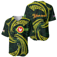 American Samoa Manua Cession Day Personalized Baseball Jersey Polynesian Wave Style
