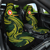 American Samoa Manua Cession Day Personalized Car Seat Cover Polynesian Wave Style