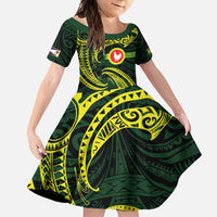 American Samoa Manua Cession Day Personalized Family Matching Summer Maxi Dress and Hawaiian Shirt Polynesian Wave Style