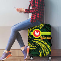 American Samoa Manua Cession Day Personalized Luggage Cover Polynesian Wave Style